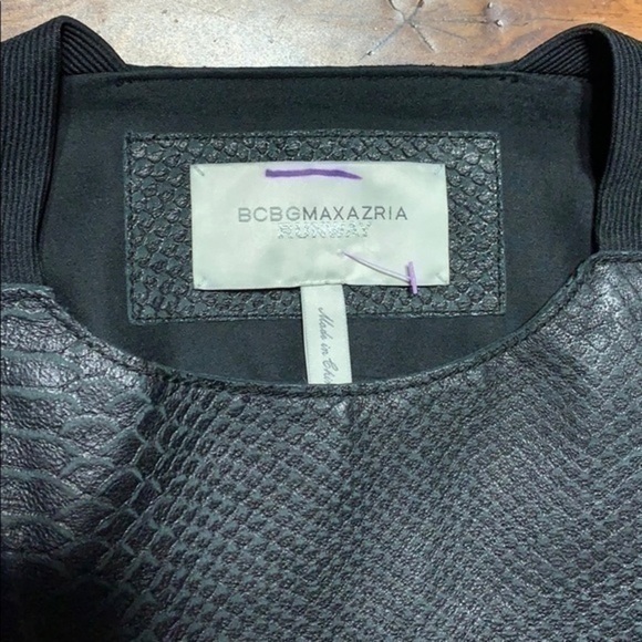 BCBGMAXAZRIA Runway “ Finn Vest “ Luxury Lambskin Asymmetrical Lamb Leather Top - Picture 5 of 11